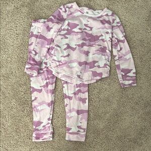 Kids Camouflage Pajamas in Pink and White